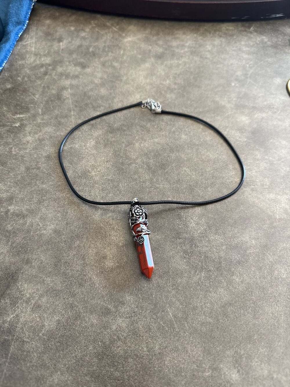 Crystal Point Pendant With Top Copper Flowers Design, PND4105XX – GemDeal Co.